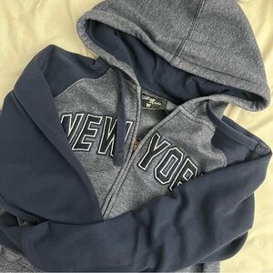 🌀 New York Navy Contrast Zip Up